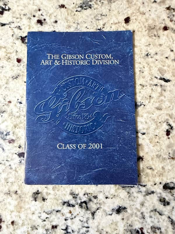 Gibson Custom art and historic brochure class of 2001 Les Paul class 5 acoustic L5 signature 1958 reissue image 1