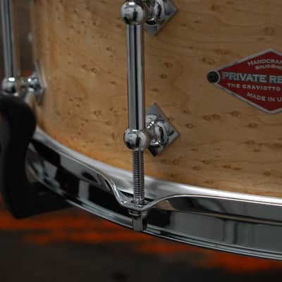 Craviotto 5.5x14" Private Reserve Birdseye Maple Snare Drum image 3