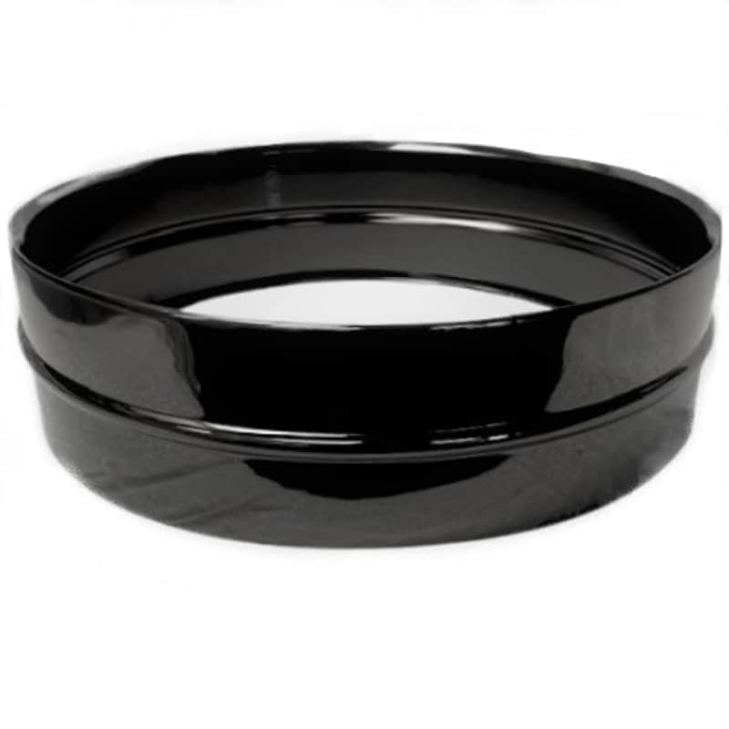 World Max BKS-4014 4x14"  beaded snare drum shell  black over brass, image 1