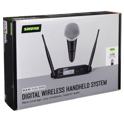 Shure GLXD24+ Dual Band Digital Wireless System with SM58 Handheld Microphone, Z3: 2.4/5.8GHz image 2