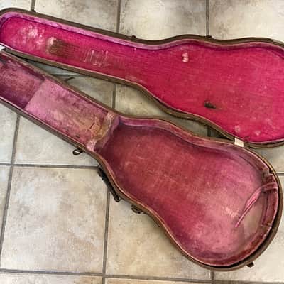 Vintage 1957 Gibson Les Paul 4 Latch Brown Case Pink Lining image 2