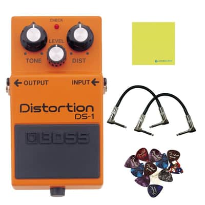 Boss BD-2 Blues Driver Guitar Effects Pedal Bundle with Boss DS-1 Distortion Pedal, 2 Strukture 6" Right Angle Patch Cables, 12 Guitar Picks & Polishing Cloth – Classic Tone & Versatility image 2