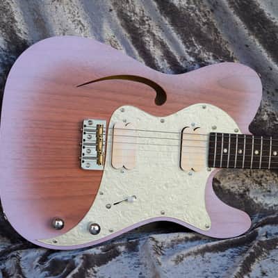 GB Liuteria Traditional Tele semi hollow purple walnut image 11