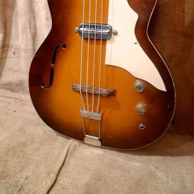 Kay Hollow Body Bass Guitar 1950's Sunburst image 7