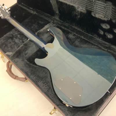Dean Hardtail Made In USA Flame Top Denim Blue image 5