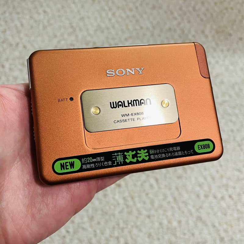 SONY WM-EX808 オレンジ カセットプレーヤー イヤフォン付き Sony WM-EX808 ▷ Walkman.land