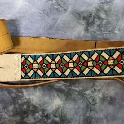 Vintage 1960's Ace Stained Glass Guitar Bass Strap Hendrix Clapton Case Candy #2 image 8