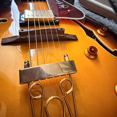 2003 MIK Epiphone Joe Pass Emperor II – Unsung Korea – Vintage Sunburst – OHSC image 9