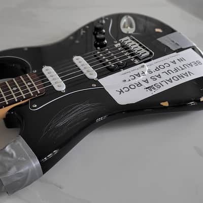 Kurt Cobain Vandalism Strat Replica (Relic) Nirvana Squier | Reverb