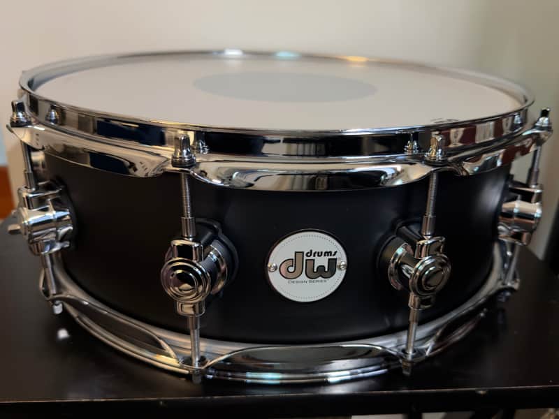 DW Design Series Maple 5x14" Snare Drum Black Satin Lacquer image 1