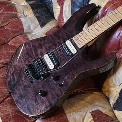 Jackson Pro Series DK2MQ Transparent Black DK2 Pro Quilted Maple Floyd Rose HH Super Strat MIM Mexico image 6