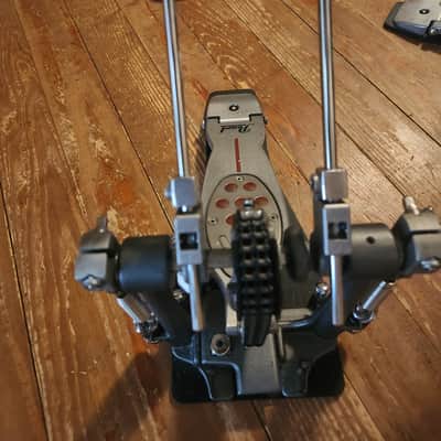 Pearl P2052C Eliminator Redline Chain-Drive Double Bass Drum Pedal 2010s - Silver / Black / Red image 2