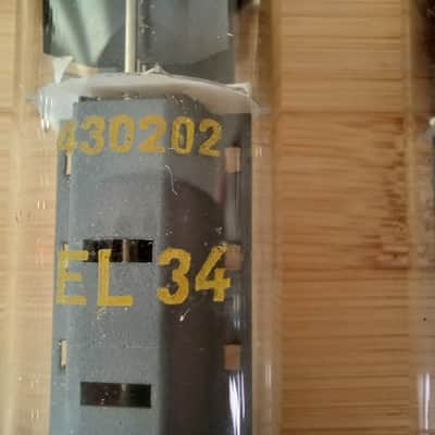 Beautiful NOS RFT  EL34 6CA7  early SHORT BASE model !!! perfectly matched pair  great Mullard substitute Orange Hiwatt Marshall Bild 4