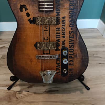 One-of-a-Kind Schoen Guitar – Ammo Box Wood, Bullet Casing Details, Rattlesnake Skin & Mad Max Vibes image 6