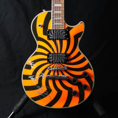 Epiphone Les Paul Custom Zakk Wylde Signature 2008 – Buzzsaw Orange, Signed, EMG ZW Set Limited BUZZSAW CHROME image 3