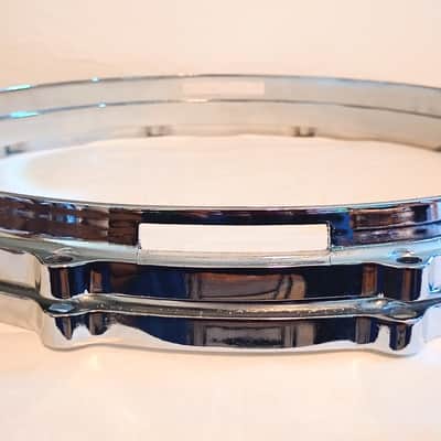UNMARKED ALUMINUM DIECAST SNARE DRUM HOOPS SET - CHROME - FREE SHIP TO C-USA! image 2
