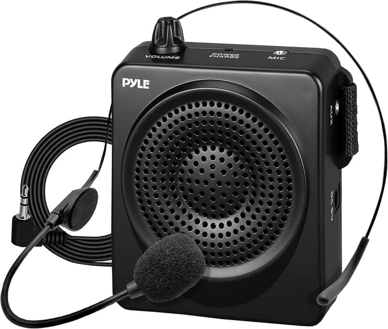 Portable PA Speaker and Voice Amplifier: Compact Waistband with Rechargeable Battery, Includes Headset Microphone & 3.5mm Aux Jack - Ideal for Tour Guides, Teachers, and Meetings image 1