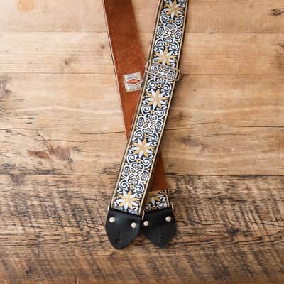 Vintage Gold 60s/70s Hippie Guitar Strap / Handmade in the UK / Case Candy image 2