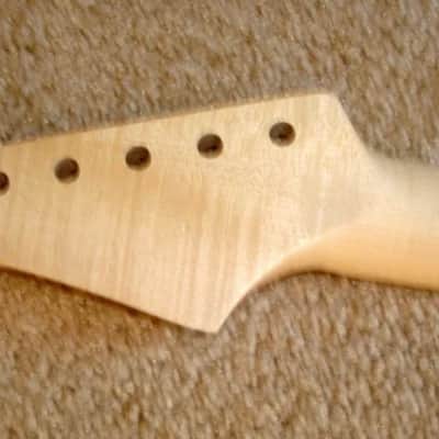 Musikraft 5A Flamed Quartersawn Vintage Style Strat Neck 2024 - Fast Thin Lacquer image 6