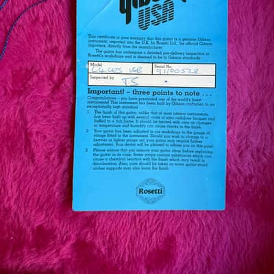 1991 Gibson L-4 CES, All Original, Gold Hardware, Original Warranty Card, Very Good Condition image 10