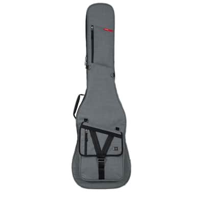 Gator GT-BASS-GRY Bass Guitar Bag - Light Gray + Add-On Accessory Bag image 2