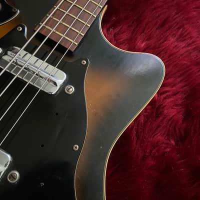 c.1960s Kay / Truetone K-592 Hollow Body Vintage Bass "Sunburst" image 5
