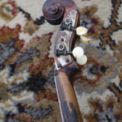 Vintage Czech Full Sized Violin with Bow and Case image 7