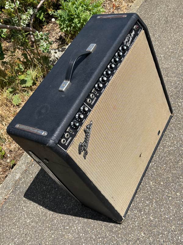 1966 Fender Super Reverb 2-Channel 40W 4x10" Guitar Combo Black Panel image 1