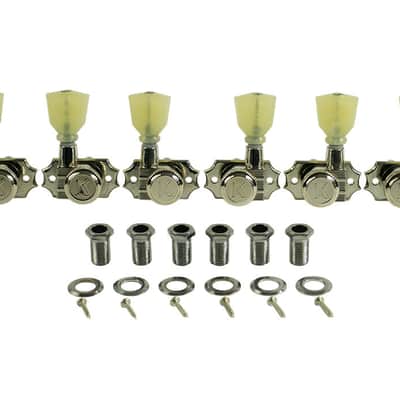 KRGL-3-CP Kluson® 3 + 3 Locking Revolution Series G-Mount Tuning Machines, Chrome image 3
