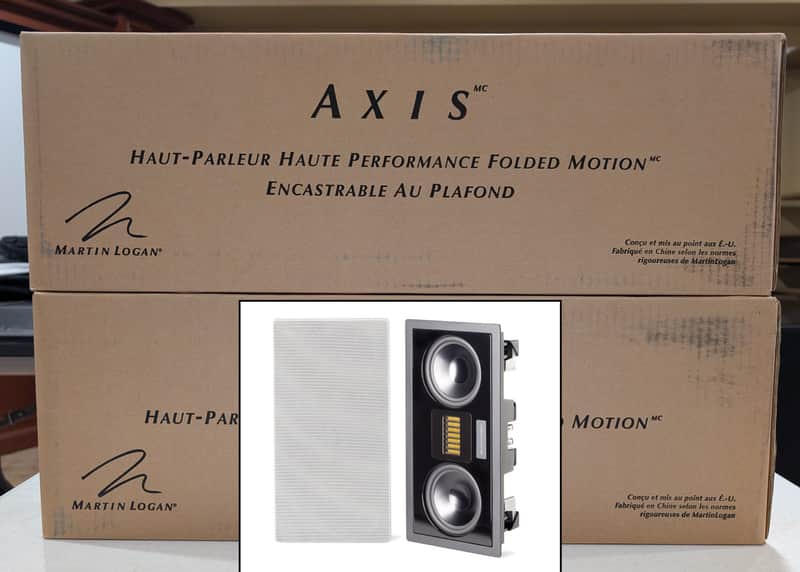 MartinLogan Axis In-Wall Speakers (Qty 2) - In Box - High-End Stealth Audio! image 1