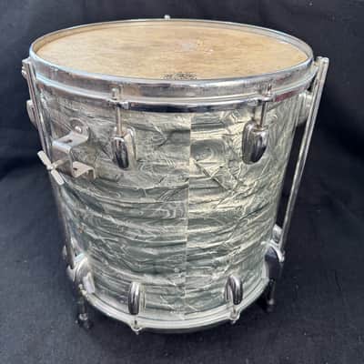 USED Slingerland 14x14 Floor Tom, Light Blue Pearl, 1963 image 2