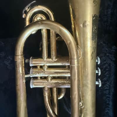 Yamaha YMP 201M Mellophone with case and mouthpiece, made in Japan image 10