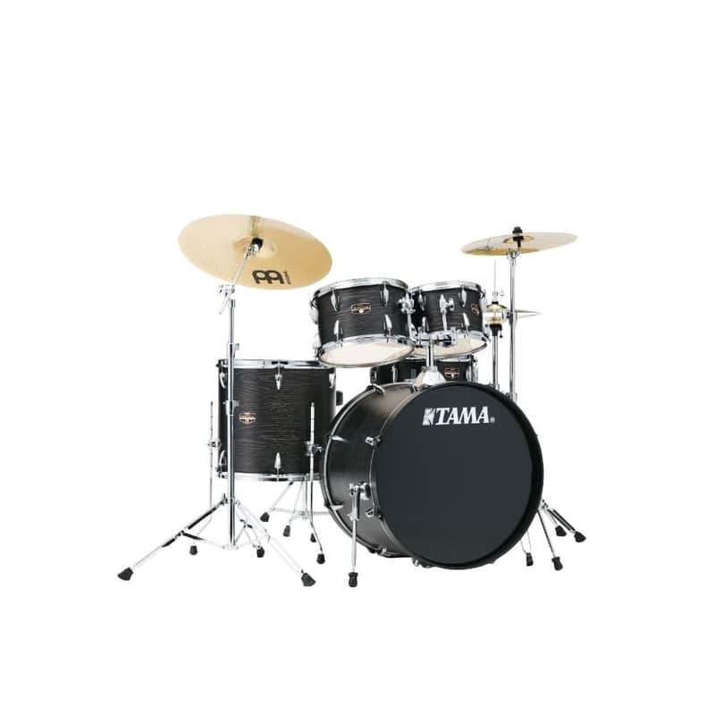 Tama Imperialstar 5pc Drum Set w/Meinl HCS Cymbals Black Oak Wrap image 1