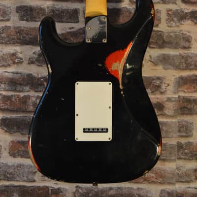 Fender Custom Shop Stratocaster 69 Relic 1 pickup Black Over Candy Apple Red image 3