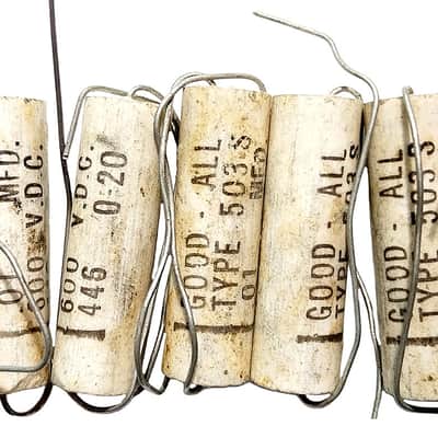 7 pcs. VINTAGE GOOD ALL TYPE 503 S .01 µF MFD 600 V.D.C. NOS TONE CAPACITORS image 2