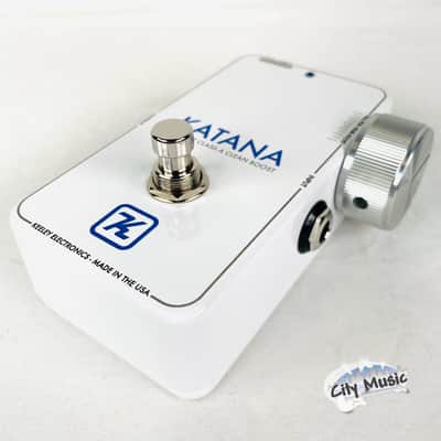 Used Keeley Katana Clean Boost Guitar Effects Pedal Throwback White Edition ♫ image 3