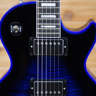 Gibson M2M Les Paul Axcess Custom Figured Top Les Paul Electric Guitar Blue Widow image 4