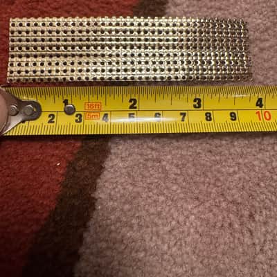 Hagstrom Cheese grater gold foil material 4” by 1” reproduction image 2