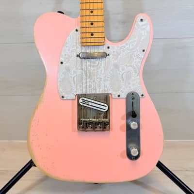Uknown Custom Telecaster Partscaster Relic Pink Electric Guitar DiMarzio Tone Zone T Fender MIM Neck image 2
