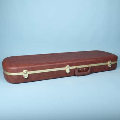 Fender Eyeglass Case Wood Case for Jazzmaster & Jaguar Brown Orange image 5