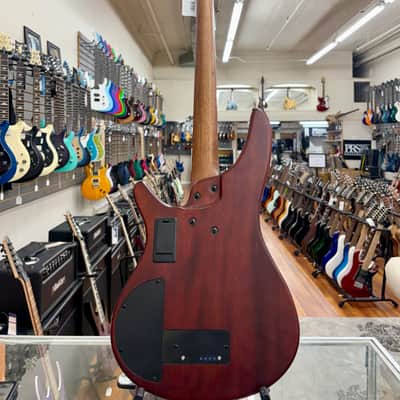 Ibanez Bass Workshop SRH500F fretless semi-hollow electric bass 2017 - Brown Burst Flat image 6