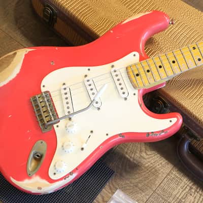 2017 Nash Guitars S57 Ash Electric Guitar Fiesta Red Relic + OHSC image 2