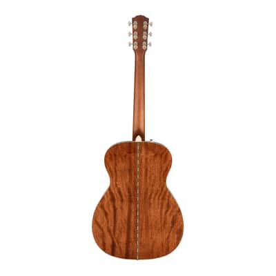 Fender PO-220E Orchestra 6-String Ovangkol Fingerboard Acoustic Guitar (Natural) image 7