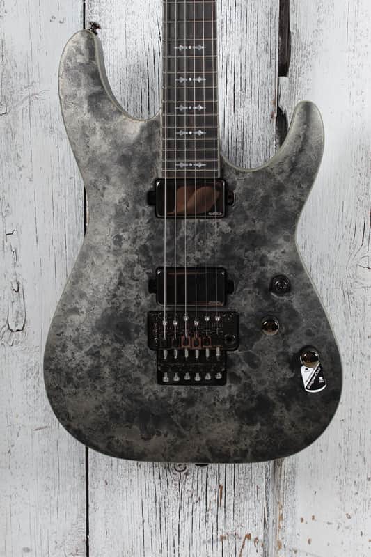 Schecter Ernie C C-1 Solid Body Electric Guitar Black Reign Finish image 1