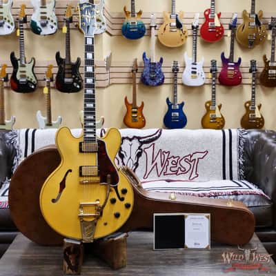 Gibson Custom Shop M2M 1959 ES-355 Reissue with Bigsby Murphy Lab Ultra Light Aged Heavy Antique White 9.00 lbs image 8