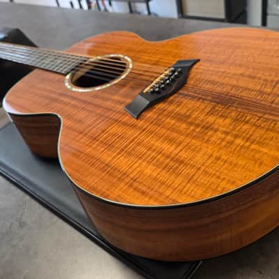 Taylor K-65 12 String 1 of 1 CUSTOM SHOP BTO Built-To-Order Left Hand LH Lefty Handed Presentation Flame Hawaiian Koa Masterbuilt Master Luthier Signed USA Built K65 American Jumbo Acoustic Guitar CASE QUEEN TIME CAPSULE! image 13
