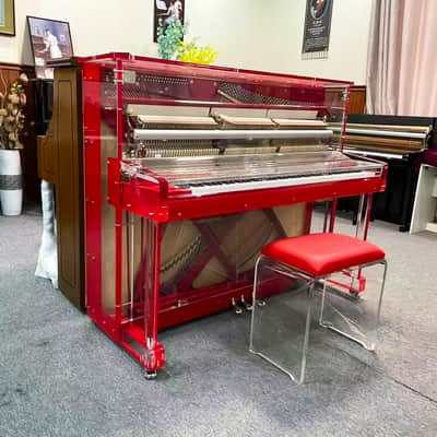 Modern Masterpiece: Custom Transparent Upright Piano image 2