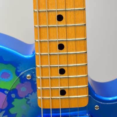 2022 Fender Vintage Custom '68 Telecaster NOS Electric Guitar, Maple Fingerboard, Blue Flower w/ Case image 6
