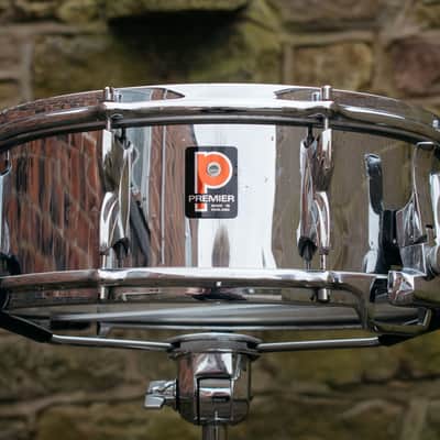 Vintage 1970s Premier 2000 Chrome over Aluminium COA Snare Drum 14x5" image 1