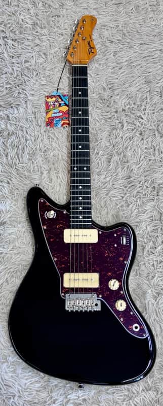 Tagima TW61 BK-DF/TT Offset Electric Guitar w/P90s, Black - B stock - Jazz Mastr image 1